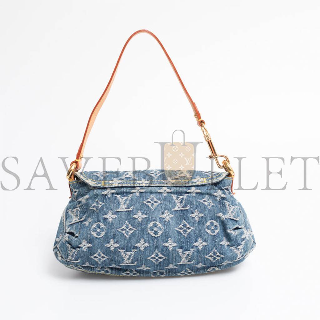 l**is V*t*n monogram denim  pleaty m95050 (26*15*9cm)